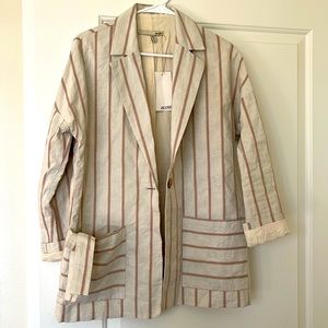 Acoté Linen Jacket Blazer Oversized sz 0 XS Small
